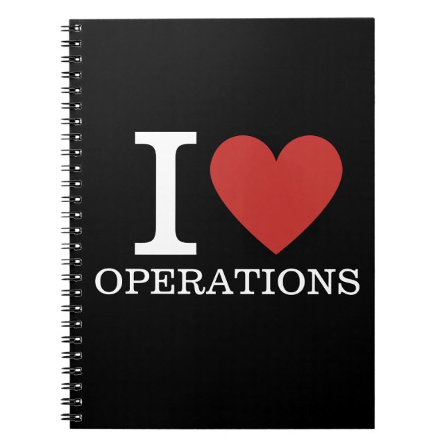 I ❤️ Liebe Operations - Operations Dept. - Noteboo Notizblock (Vorderseite)