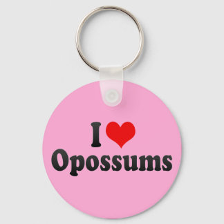 I Liebe Opossum Schlüsselanhänger