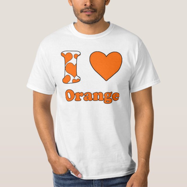 I Liebe Orange T-Shirt (Vorderseite)