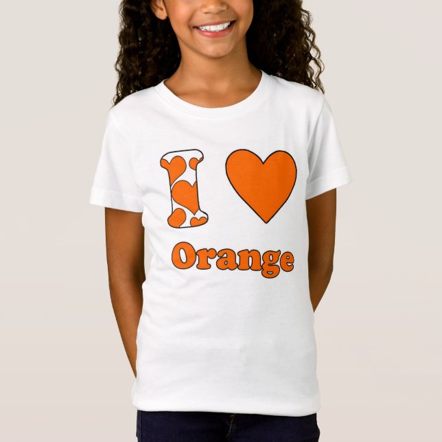 I Liebe Orange T-Shirt (Vorderseite)
