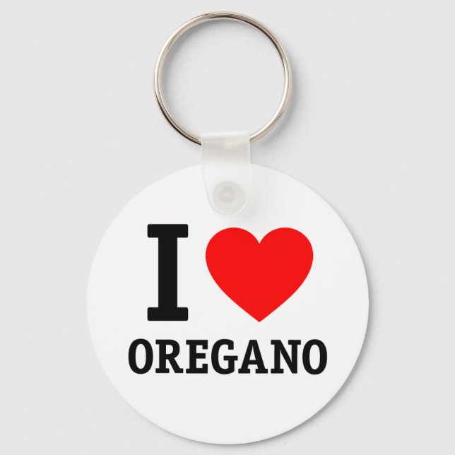 I Liebe Oregano Schlüsselanhänger (Vorderseite)