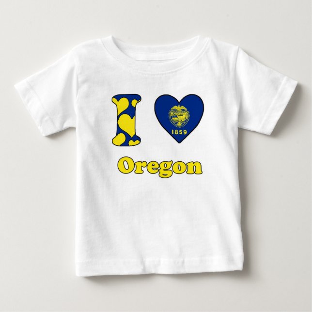 I Liebe Oregon Baby T-shirt (Vorderseite)