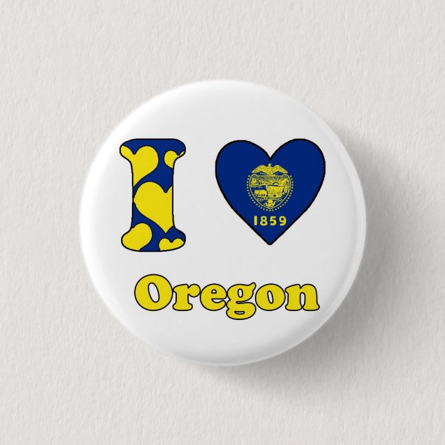 I Liebe Oregon Button (Vorderseite)