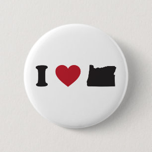 I Liebe Oregon Button