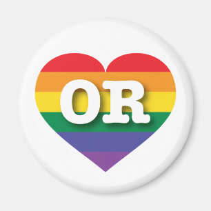 I Liebe Oregon Gay Pride Magnet