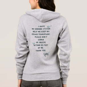 I Liebe Organtransplantation Organspender Grau Hoodie