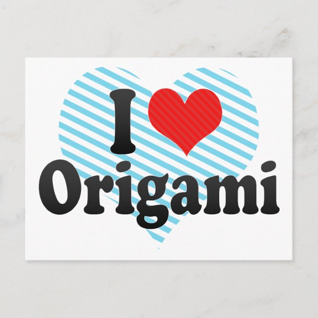 I Liebe Origami Postkarte (Vorderseite)