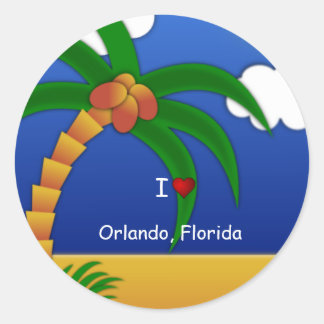 "I Liebe Orlando, Florida" Runder Aufkleber
