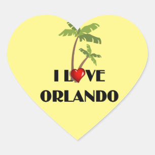 I Liebe Orlando Herz-Aufkleber