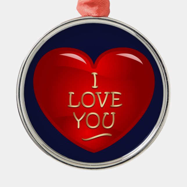 I LIEBE ORNAMENT AUS METALL (Vorne)