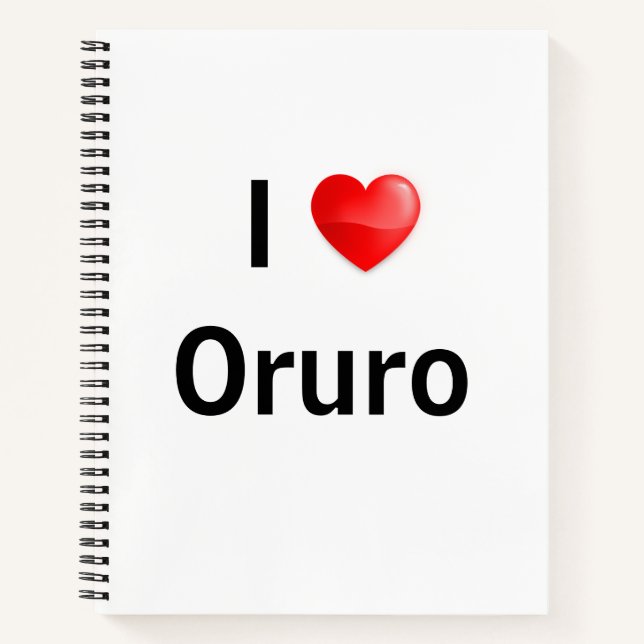 I Liebe Oruro Notizbuch (Vorderseite)