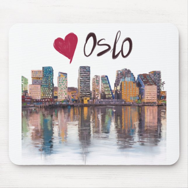 I Liebe Oslo Mousepad (Vorne)