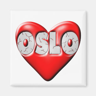 I Liebe Oslo Norwegen Magnet