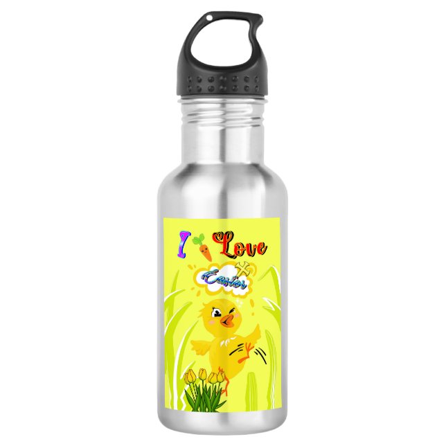I Liebe Oster Edelstahlflasche (Vorderseite)