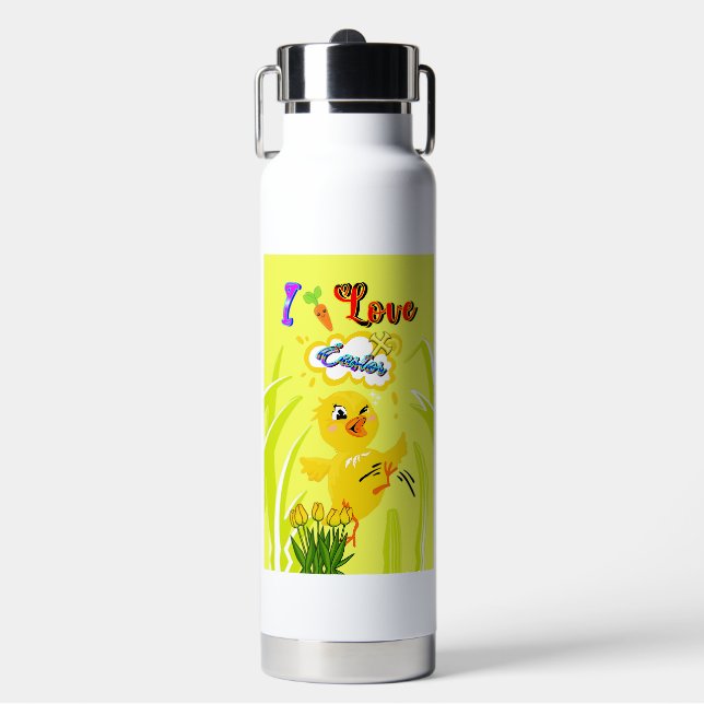 I Liebe Oster Trinkflasche (Vorderseite)