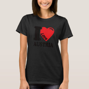 I Liebe Österreich Heimat Österreichische Flagge 2 T-Shirt
