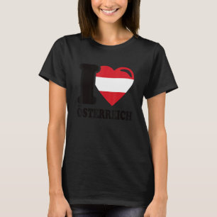 I Liebe Österreich Heimat Österreichische Flagge 4 T-Shirt