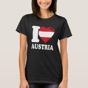 I Liebe Österreich Heimat Österreichische Flagge 7 T-Shirt