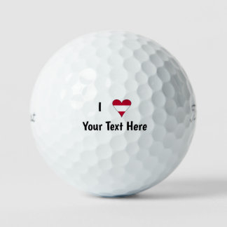 I Liebe (Österreichisches Flaggenherz) Personalisi Golfball
