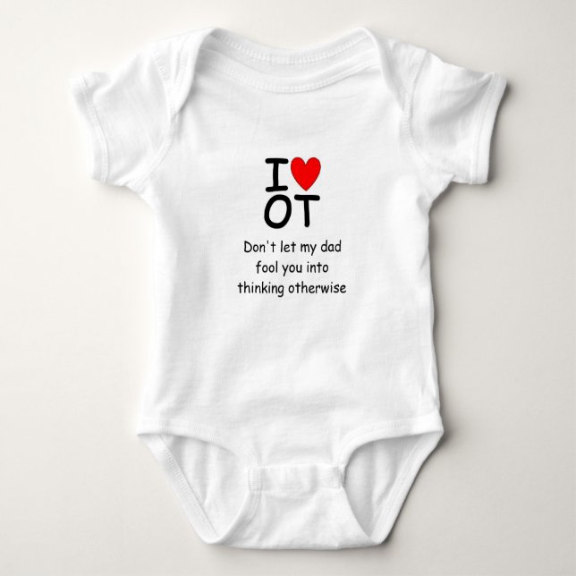 I Liebe OT onsie Baby Strampler (Vorderseite)