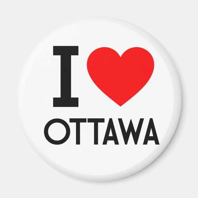 I Liebe Ottawa Magnet (Vorne)