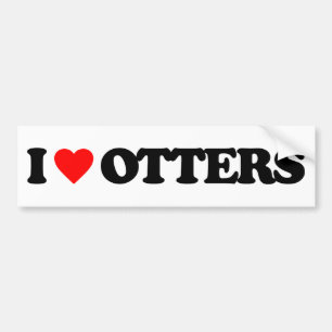 I LIEBE-OTTER AUTOAUFKLEBER