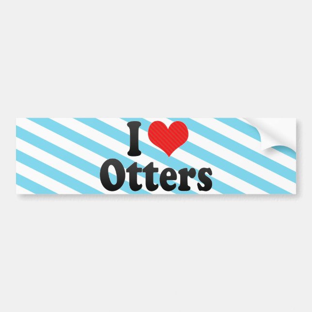I Liebe-Otter Autoaufkleber (Vorne)