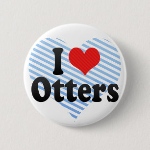 I Liebe-Otter Button