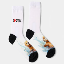 I Liebe Otters Niedliches Meer Otter in Wasser Per Socken