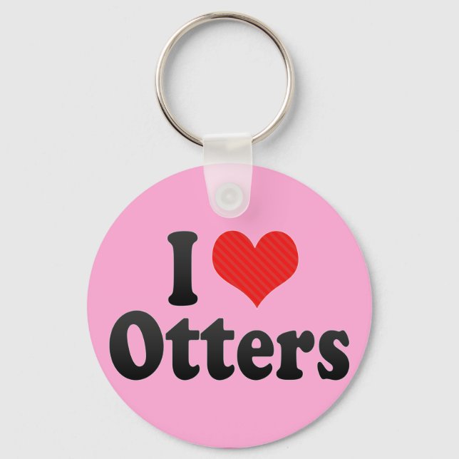I Liebe Otters Schlüsselanhänger (Vorderseite)