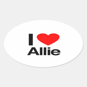 i LIEBE Ovaler Aufkleber