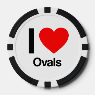 i Liebe ovals Pokerchips