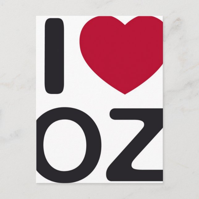 I Liebe oz Postkarte (Vorderseite)