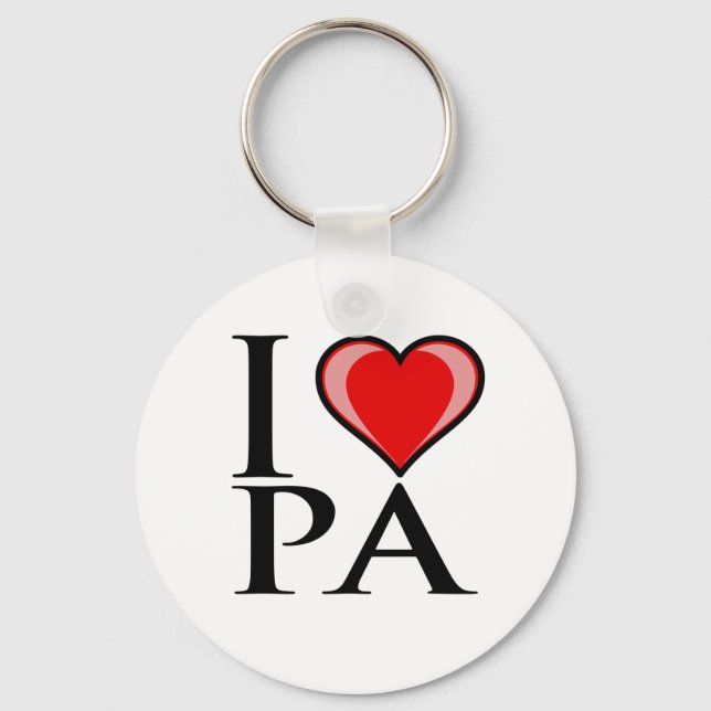 I Liebe PA - Pennsylvania Schlüsselanhänger (Vorderseite)