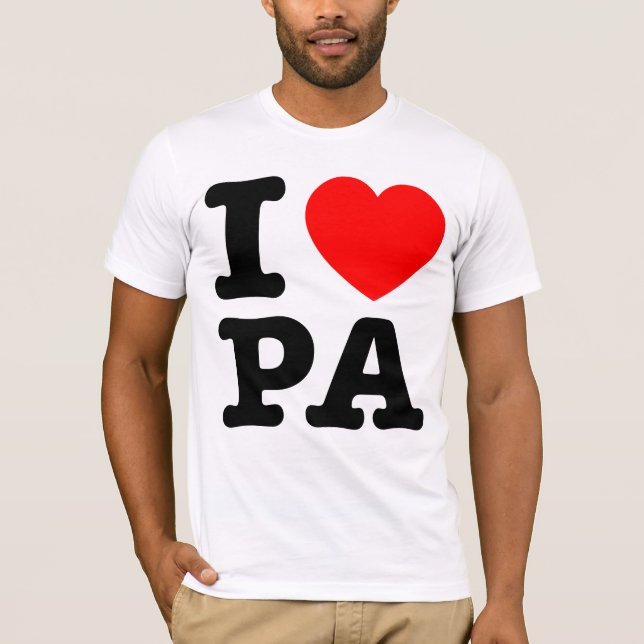 I LIEBE PA Pennsylvania T-Shirt (Vorderseite)