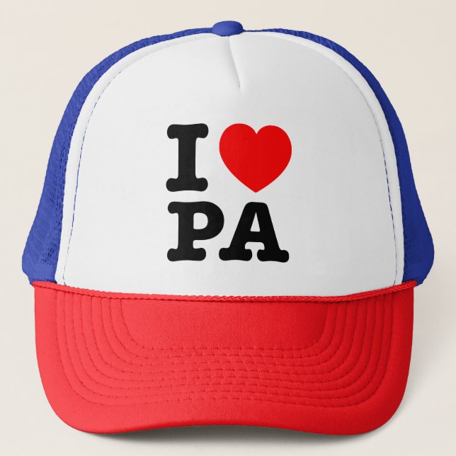 I LIEBE PA Pennsylvania Truckerkappe (Vorderseite)