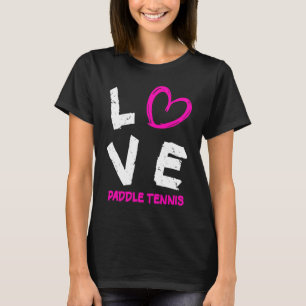 I Liebe Paddle Tennis Herz T-Shirt