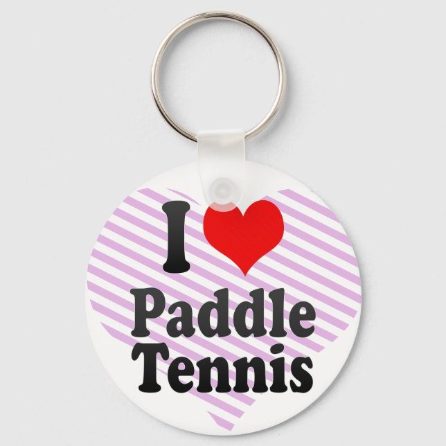 I Liebe Paddle Tennis Schlüsselanhänger (Vorderseite)