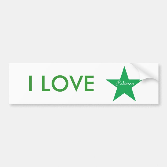 I Liebe-Pakistan-Autoaufkleber Autoaufkleber (Vorne)