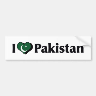 I Liebe Pakistan Flagge Autoaufkleber