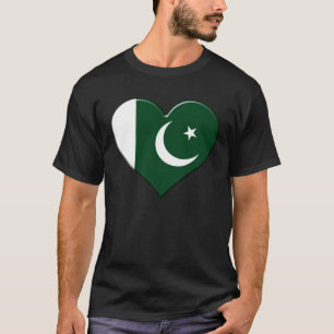 I Liebe Pakistan National Flag Prix Heart T-Shirt