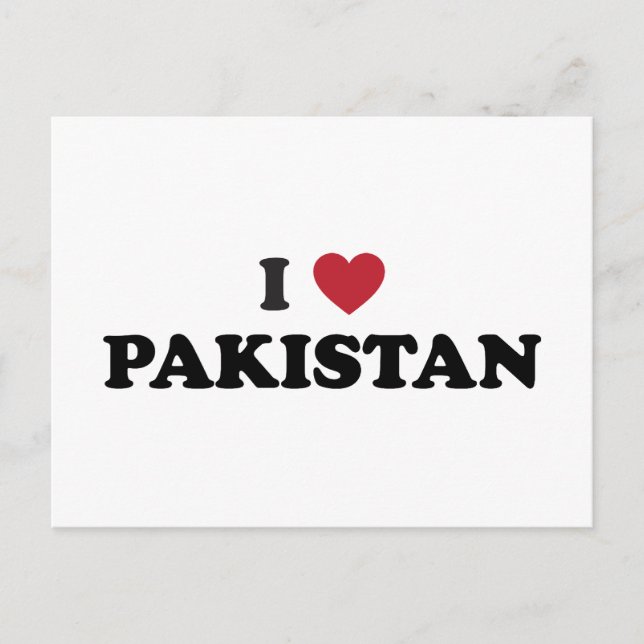 I Liebe Pakistan Postkarte (Vorderseite)