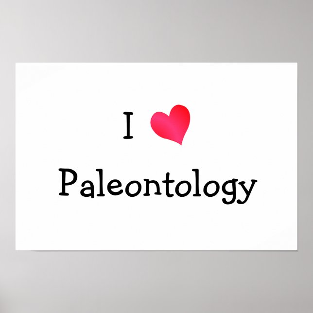 I Liebe Paläontologie Poster (Vorne)
