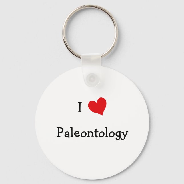 I Liebe Paläontologie Schlüsselanhänger (Vorderseite)