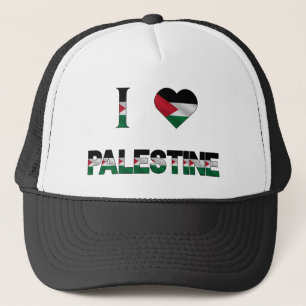 I. Liebe Palästina - Freiheit der Herzstücksflagge Truckerkappe