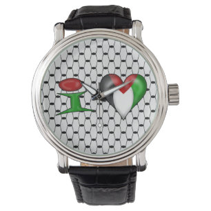 I Liebe Palästina I Herzstück Palästina Armbanduhr