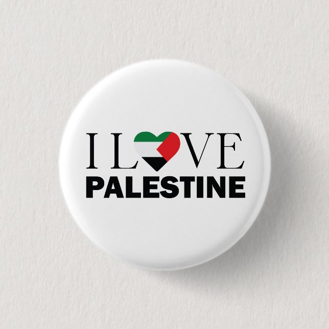 I Liebe Palästina kundenspezifisch Button (Vorderseite)