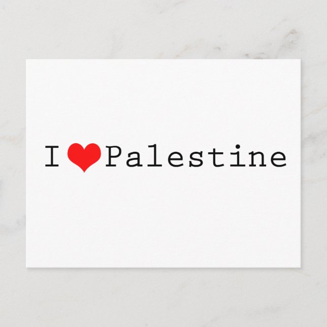 I Liebe Palästina Postkarte (Vorderseite)