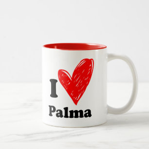 I Liebe Palma Zwei-Tonen-Kaffee-Tasse Zweifarbige Tasse