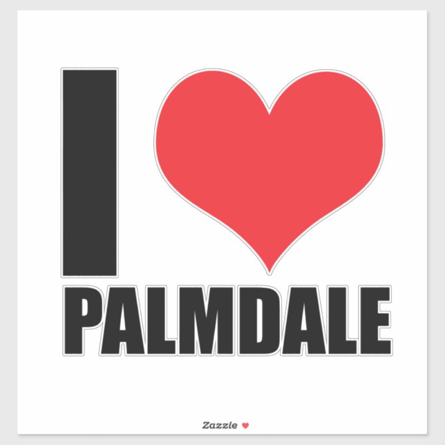 I Liebe Palmdale Aufkleber (Blatt)